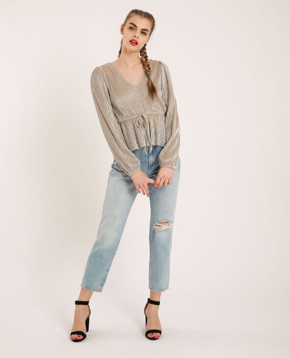 Blouse courte brillante doré - Pimkie