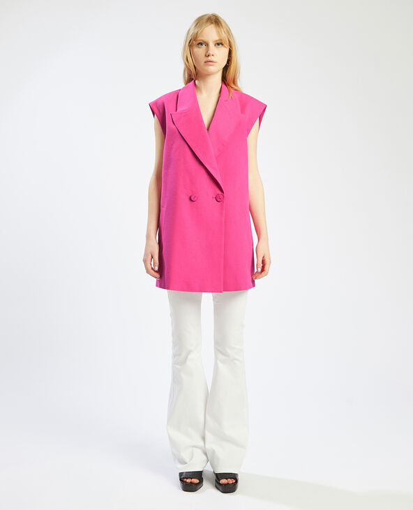 Veste blazer sans manche rose fuchsia - Pimkie