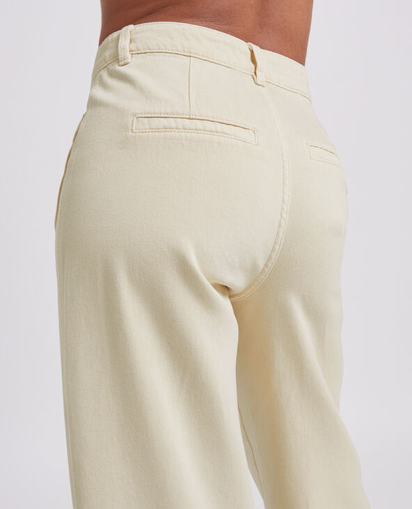 Jean wide taille haute beige - Pimkie