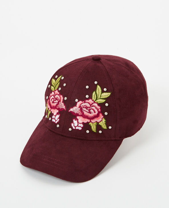 Casquette brodée bordeaux - Pimkie
