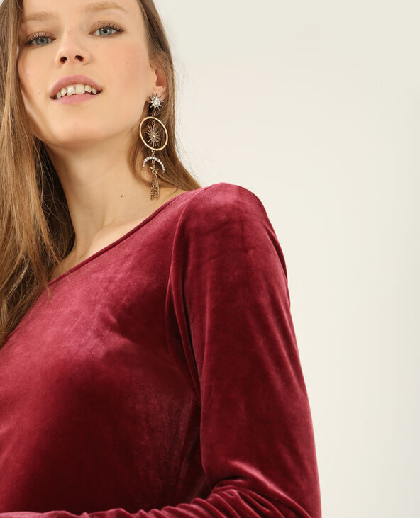 Robe velours bordeaux - Pimkie