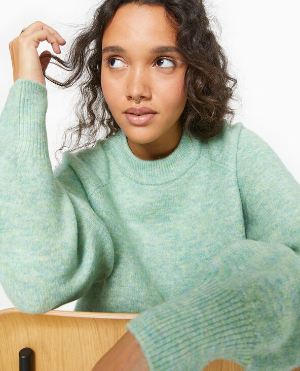 Pull oversize col rond manches raglan vert - Pimkie