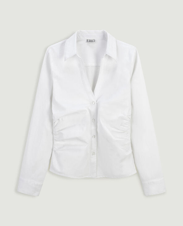 Chemise cintrée col V blanc - Pimkie