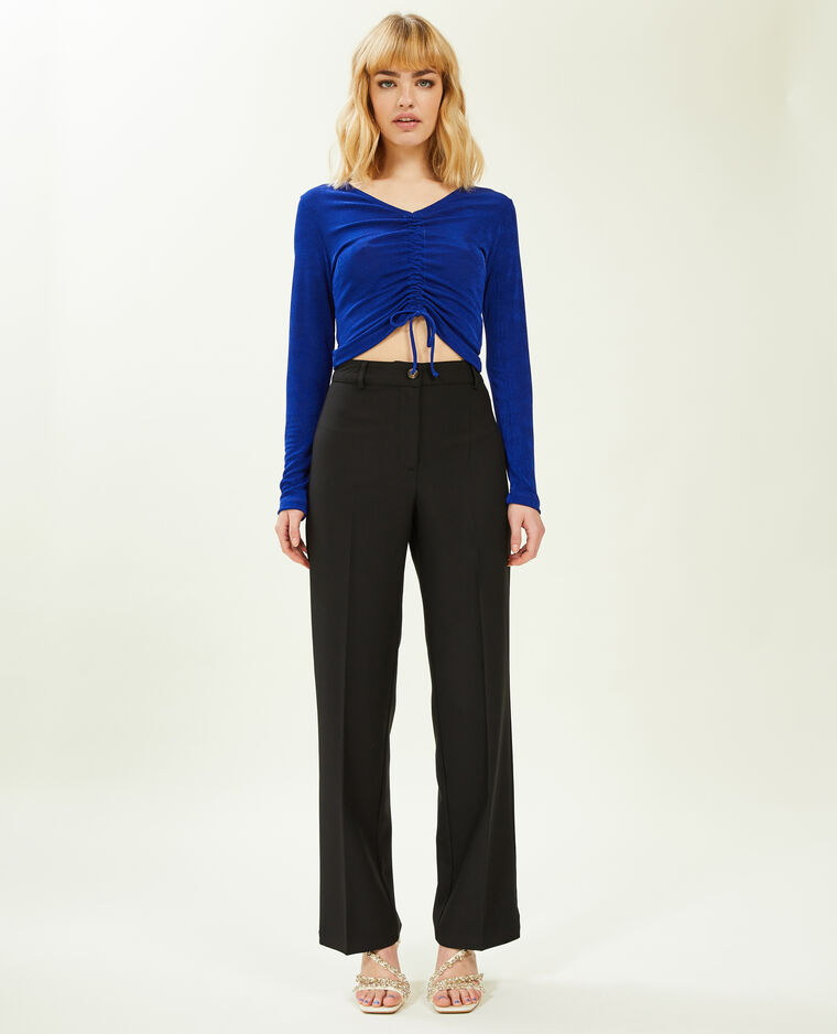 Pantalon droit taille haute noir - Pimkie