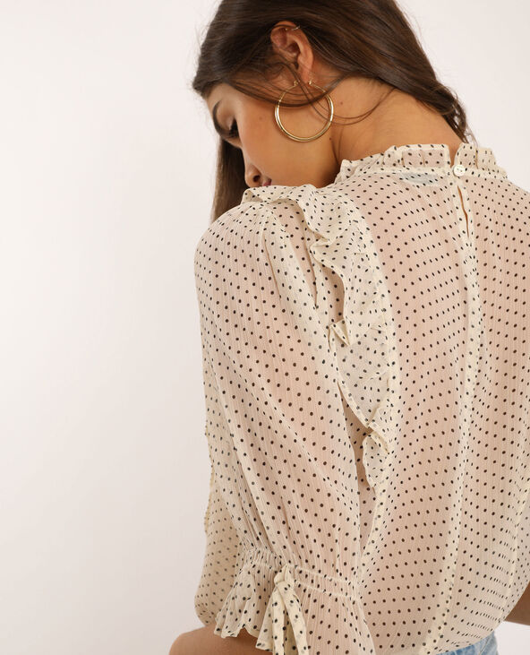 Blouse à pois écru - Pimkie