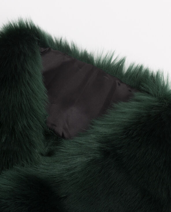 Echarpe en fausse fourrure tricolore vert foncé - Pimkie