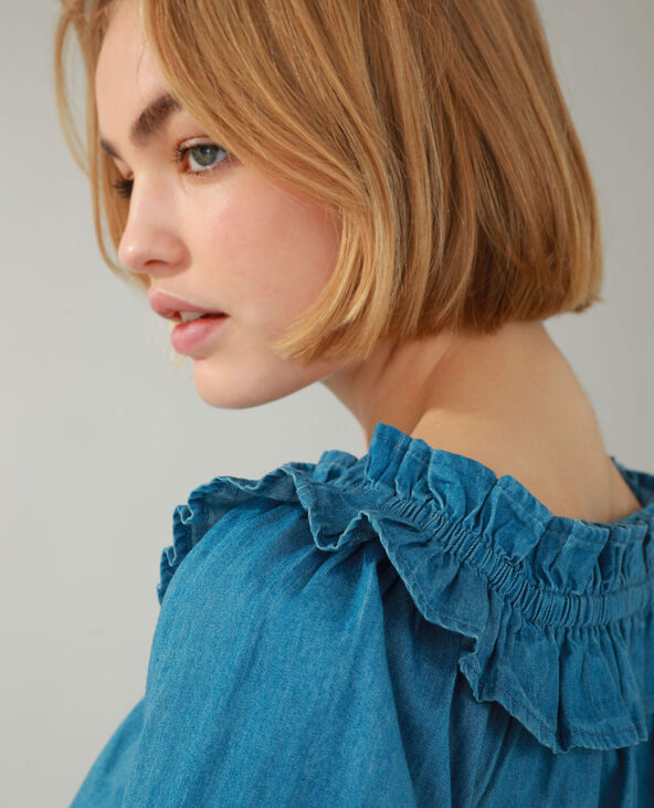 Top en jean bleu turquoise - Pimkie