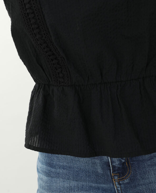 Blouse ajourée noir - Pimkie