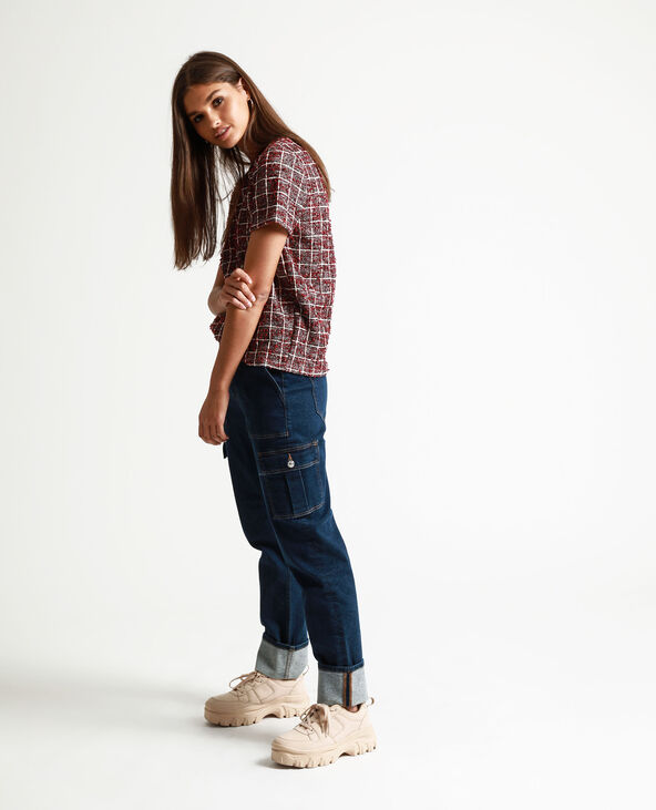 T-shirt tweed rouge - Pimkie