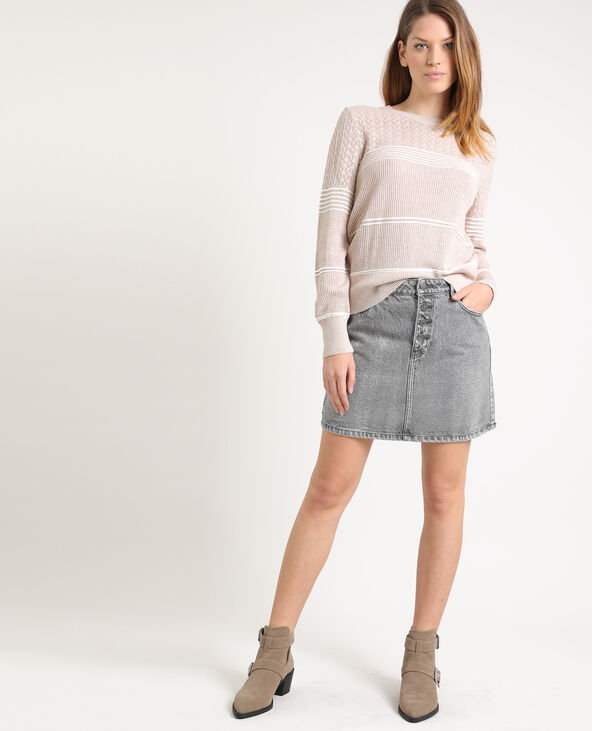 Jupe en jean noir - Pimkie
