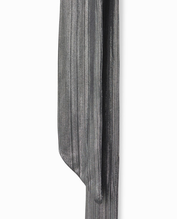 Foulard fin en tissu métallisé argenté - Pimkie