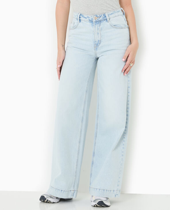 Jean wide taille regular bleu clair - Pimkie