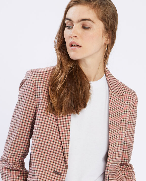 Blazer à carreaux lilas - Pimkie