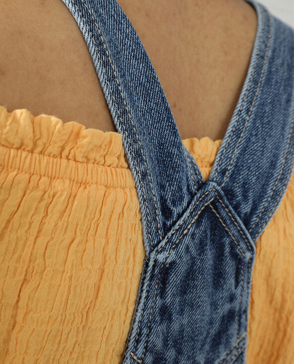 Salopette short en jean bleu - Pimkie