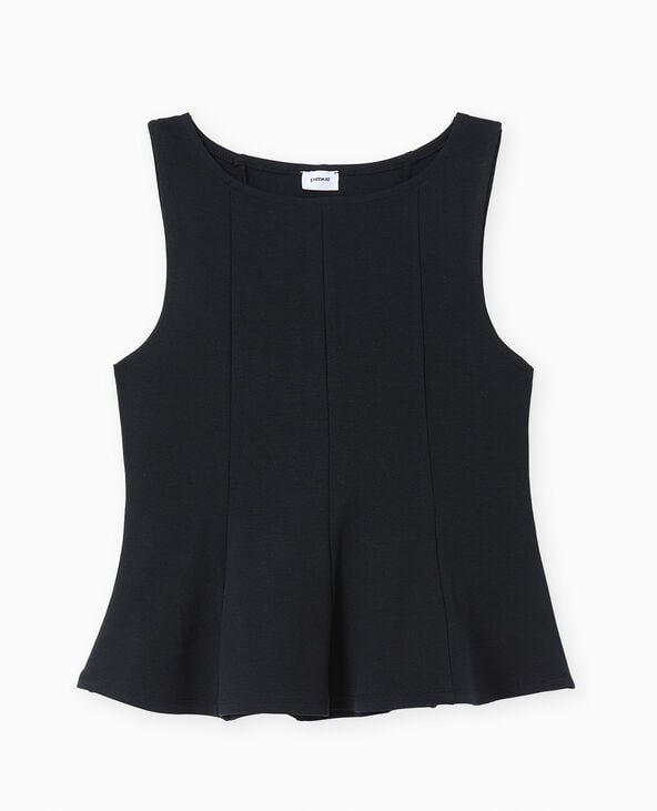 Débardeur forme peplum noir - Pimkie
