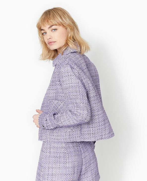 Veste droite en tweed lilas - Pimkie