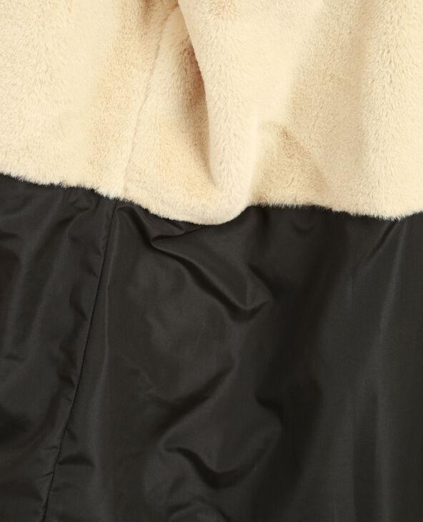 Doudoune fausse fourrure noir - Pimkie