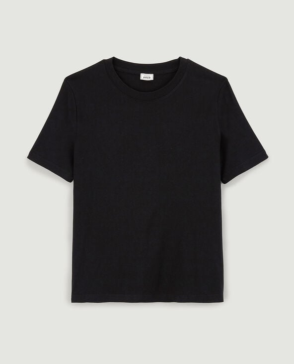 T-shirt col rond basique noir - Pimkie