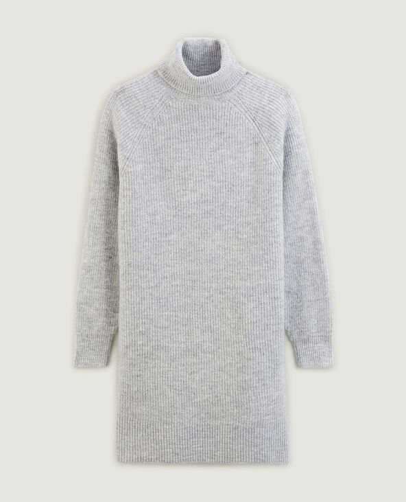 Robe pull à col roulé gris chiné - Pimkie