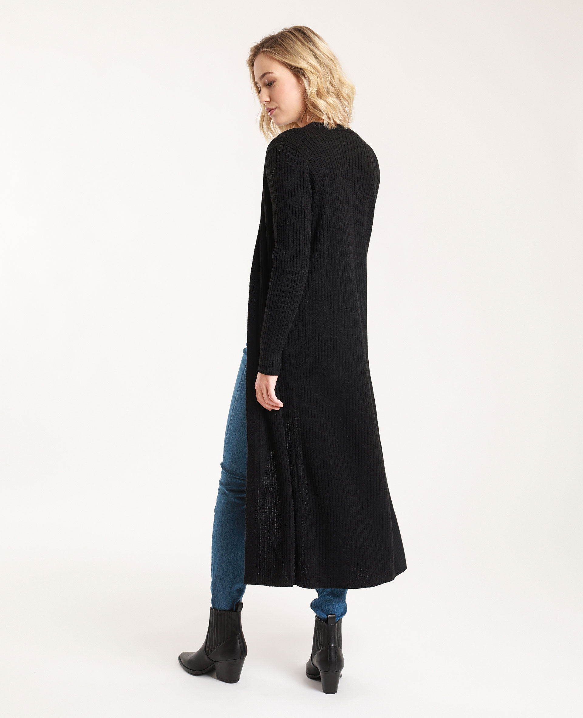 Gilet long noir - 407957899A08 | Pimkie