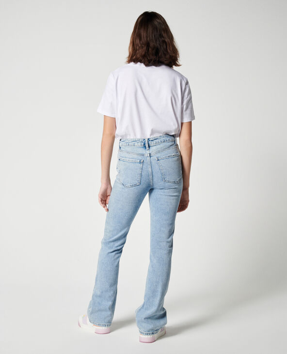 Jean flare taille haute bleu clair - Pimkie