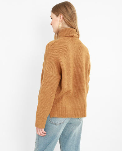 Pull chaud col roulé camel - Pimkie