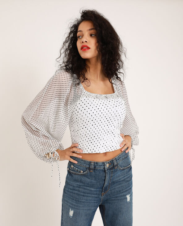 Top à smock blanc - Pimkie