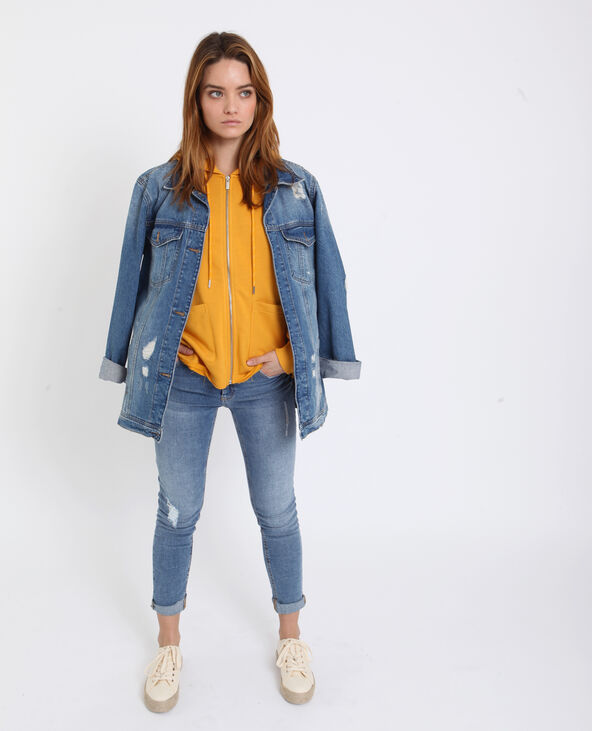 Gilet à capuche jaune ocre - Pimkie