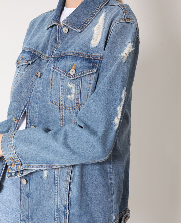 Veste en jean oversize bleu - Pimkie