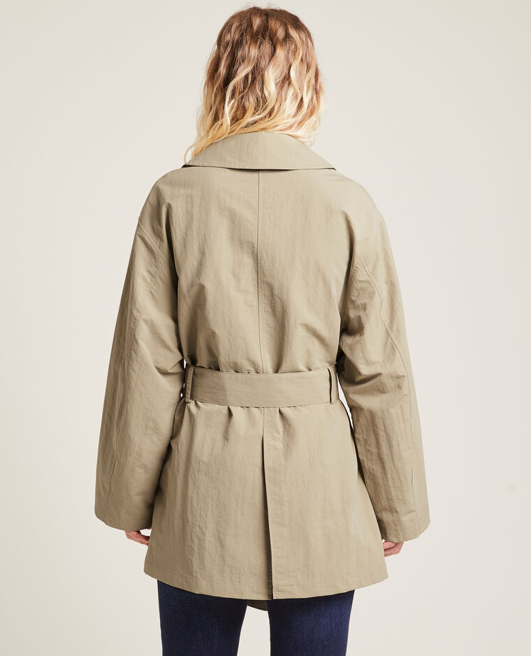 Trench court beige chiné - Pimkie