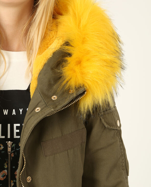 Longue parka à capuche vert kaki - Pimkie
