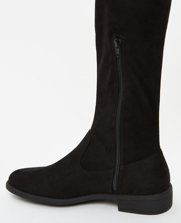 Bottes cuissardes microfibre noir - Pimkie