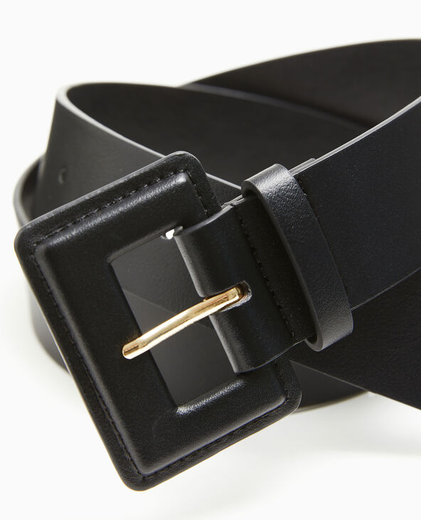 Ceinture avec boucle rectangulaire noir - Pimkie