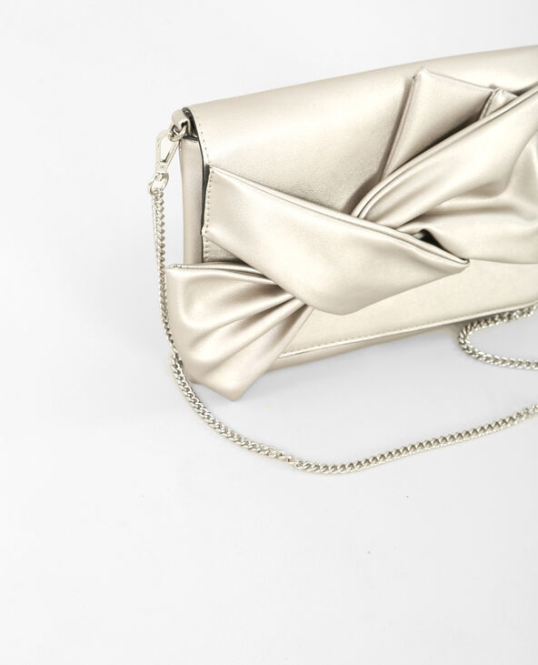 Sac pochette à nœud argenté - Pimkie