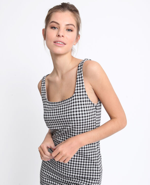 Robe à carreaux noir - Pimkie