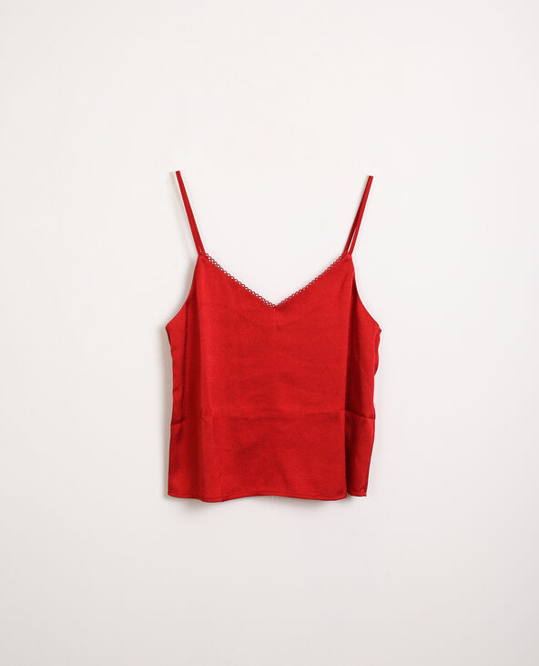 Top à bretelles rouge - Pimkie