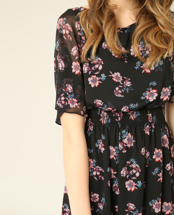 Robe à fleurs noir - Pimkie