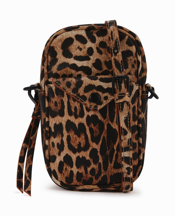 Sac pochette pour smartphone marron chiné - Pimkie