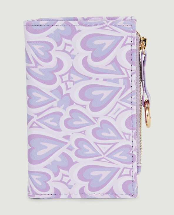 Portefeuille motif coeurs lilas - Pimkie