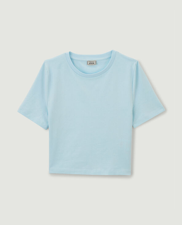 T-shirt cropped bleu clair - Pimkie