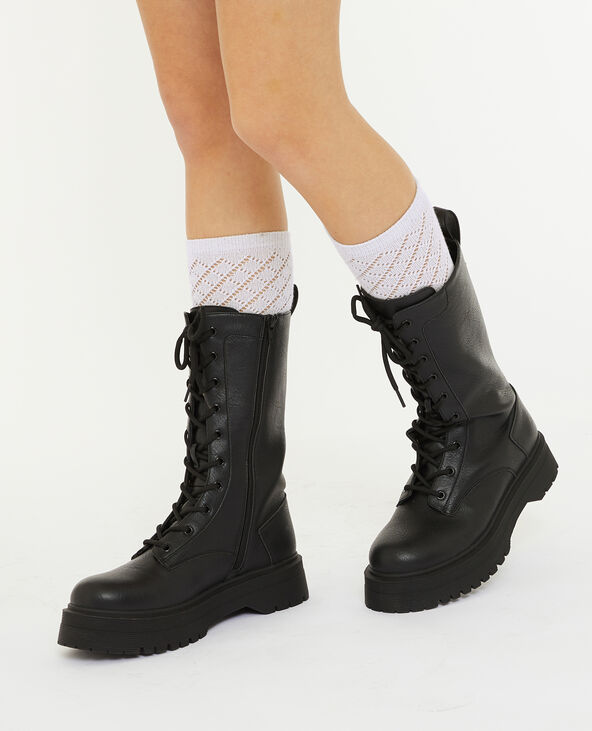 Paires de chaussettes hautes avec fils lurex écru - Pimkie
