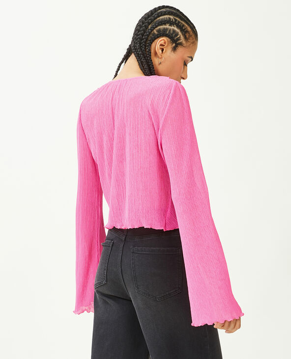 Top à nouer avec volants rose - Pimkie