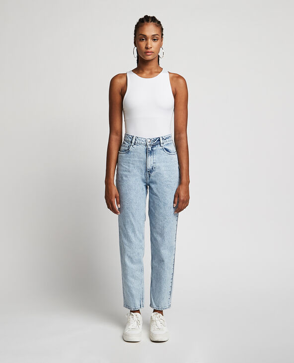 Jean mom taille haute bleu clair - Pimkie