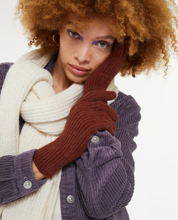 Gants en tricot pour écran tactile camel - Pimkie