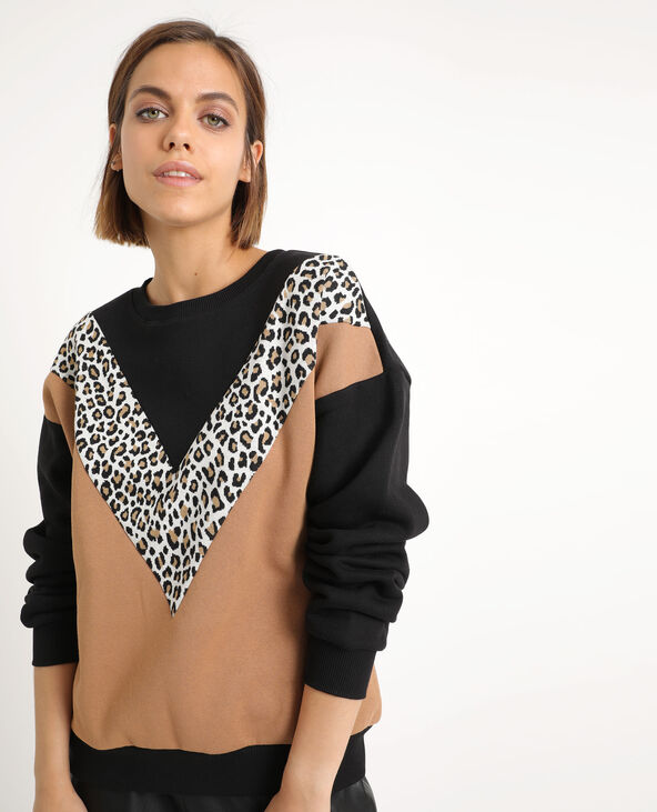 Sweat à motifs noir - Pimkie