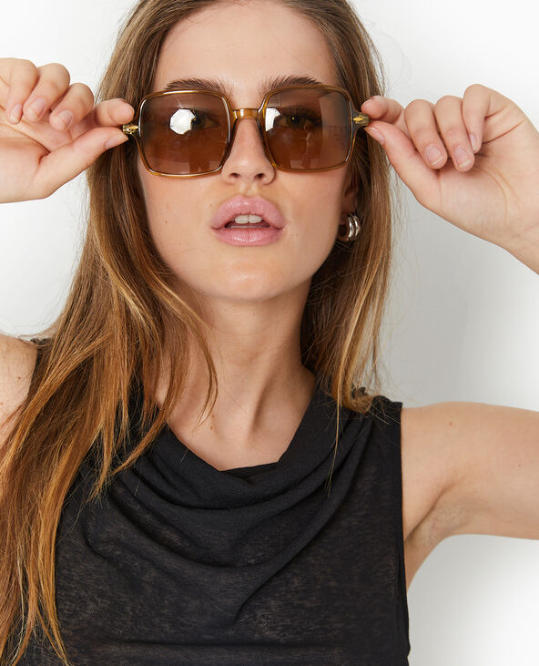 Top en maille légère avec encolure bénitier noir - Pimkie