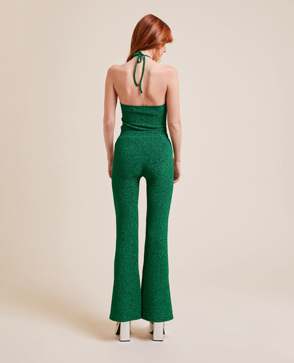 Pantalon flare maille lurex vert - Pimkie