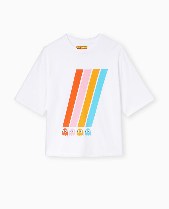 T-shirt oversize licence Pacman blanc - Pimkie