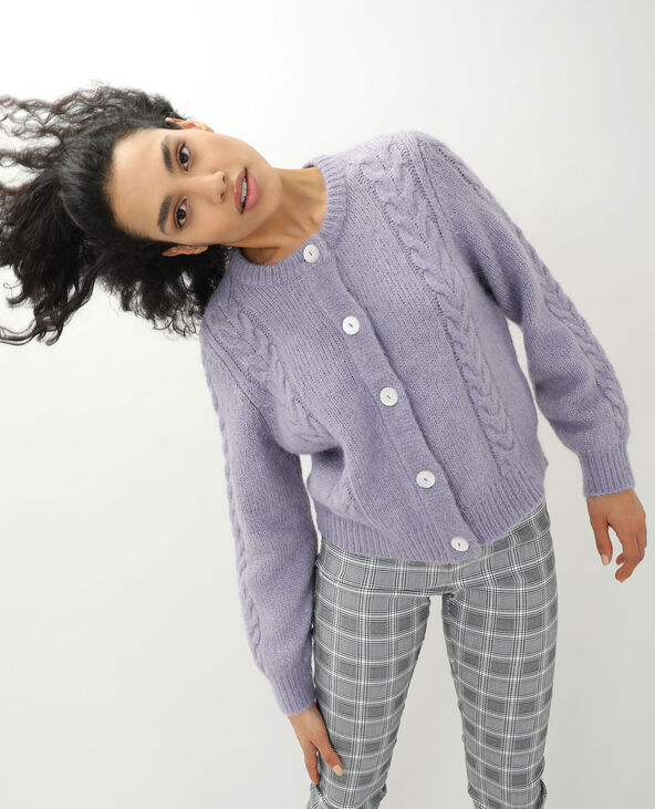 Gilet torsadé violet - Pimkie