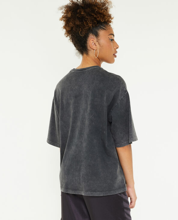 T-shirt oversize avec imprimé gris foncé - Pimkie